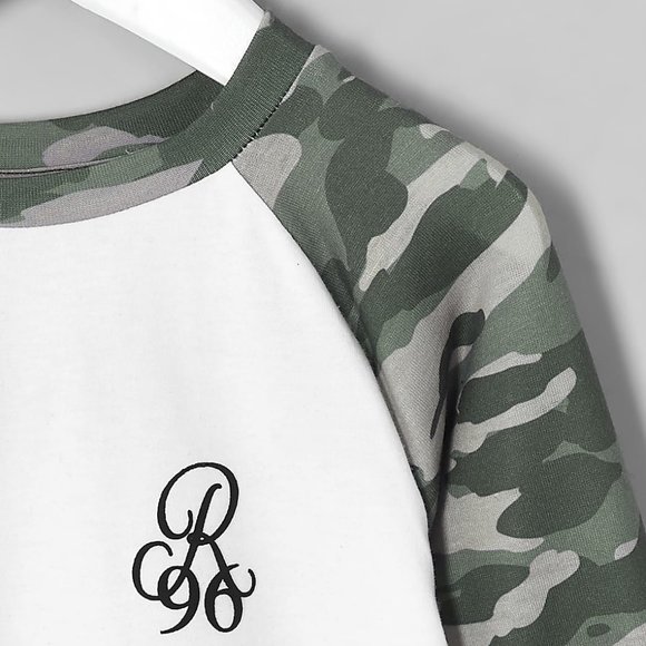 River Island | Shirts & Tops | River Island Boys R96 Logo Camo Long ...